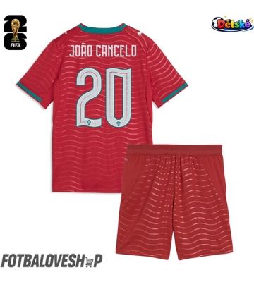 Portugalsko Joao Cancelo #20 Dětské Domácí Dres MS 2026 Krátký Rukáv (+ trenýrky)